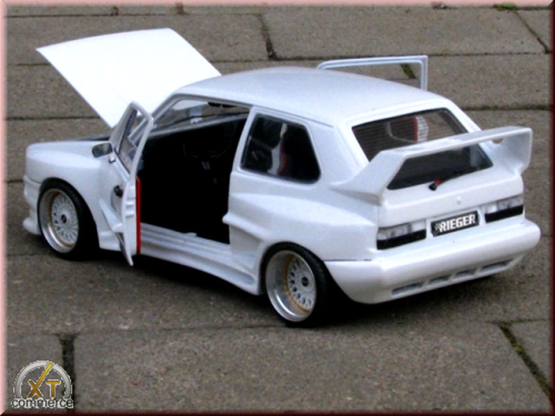 Volkswagen Golf GTI kit carrosserie gto rieger white 1/18 Solido